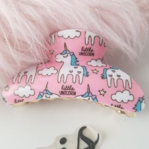 3/$25♥️ Hair Accessorie Large Clip Unicorn Princess Pink New